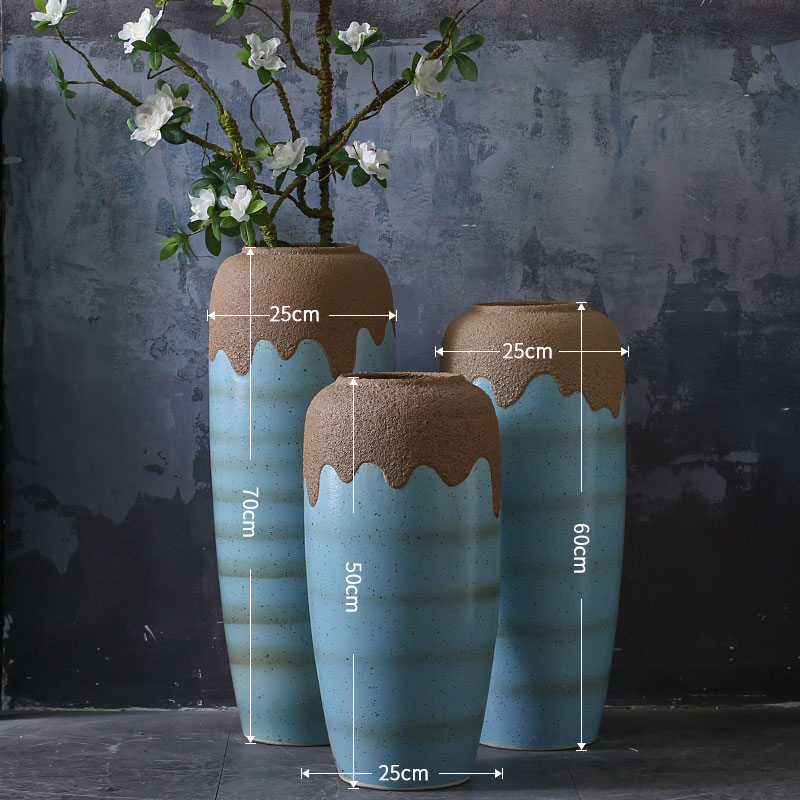 Jingdezhen European American ceramic vase of large sitting room furnishing articles of Chinese style restoring ancient ways courtyard porch floral arranging flowers