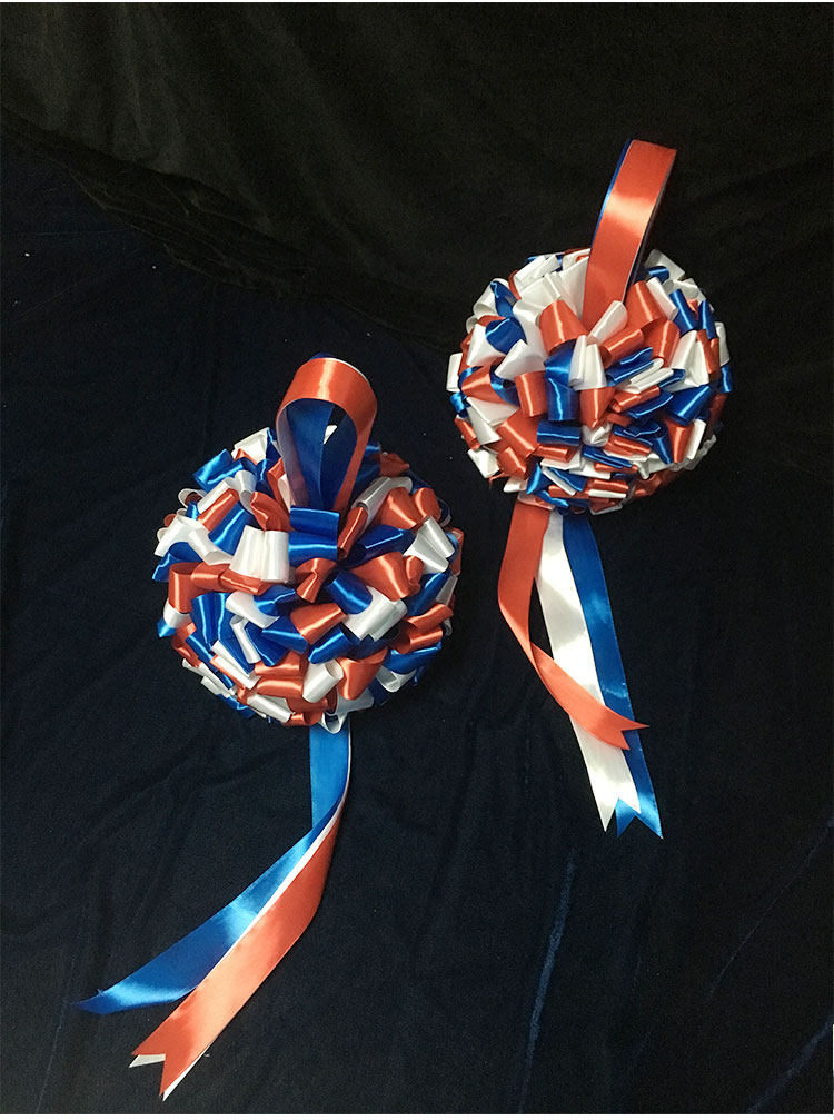 开业庆典剪彩花球剪彩用品红白蓝绸缎丝带花球红白蓝花球剪彩彩球