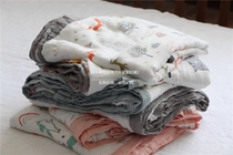 Running volume special Japan leftover single 85% cotton 15% bamboo fiber double layer yarn cloth blanket single light casual cover blanket