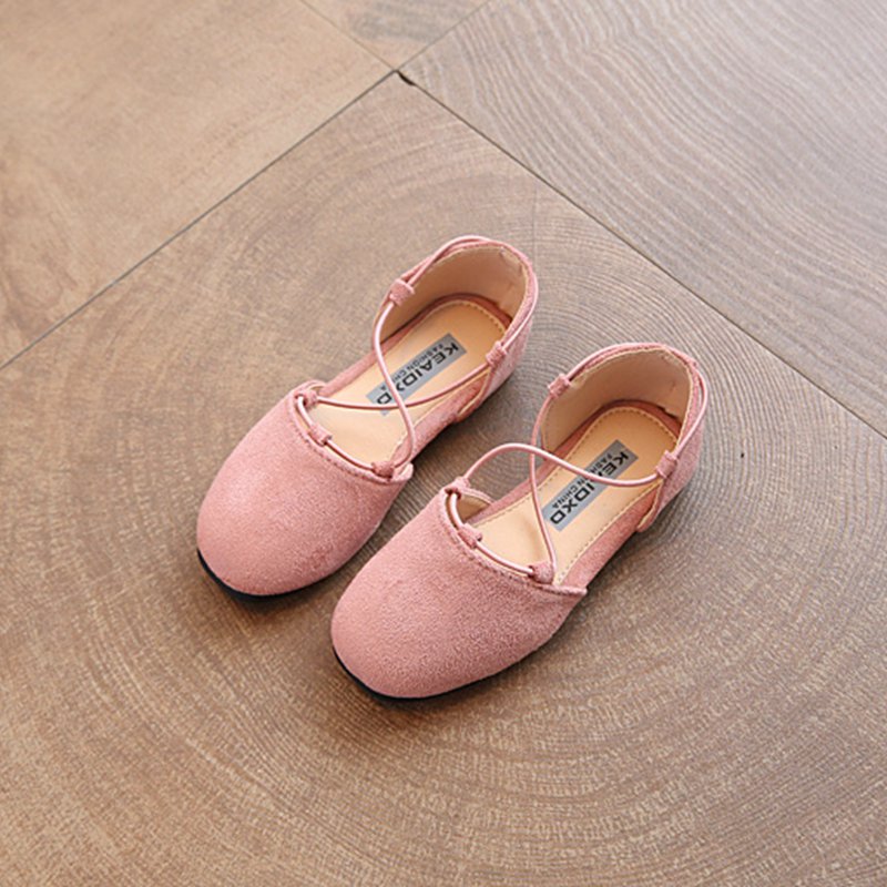 Girls spring and autumn princess shoes 2020 new Korean version of flat shoes girls suede dance children\u0027s shoes leather shoes