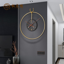 Fenglan love Nordic deer head wall clock light luxury minimalist background wall decoration home watch fashion wall quartz clock