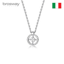 brosway Europe and the United States niche light luxury men compass titanium steel couple necklace pendant jewelry Boys Tanabata gift