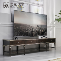 Meike Meijia City Symphony Modern Simple Solid Wood TV Cabinet American Living Room Floor Cabinet Solid Wood Coffee Table Corner Table