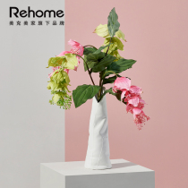 Meike Meijia rehome White Ceramic Flower Meiding Flower Simulation Potted Flower Decoration Home Decoration