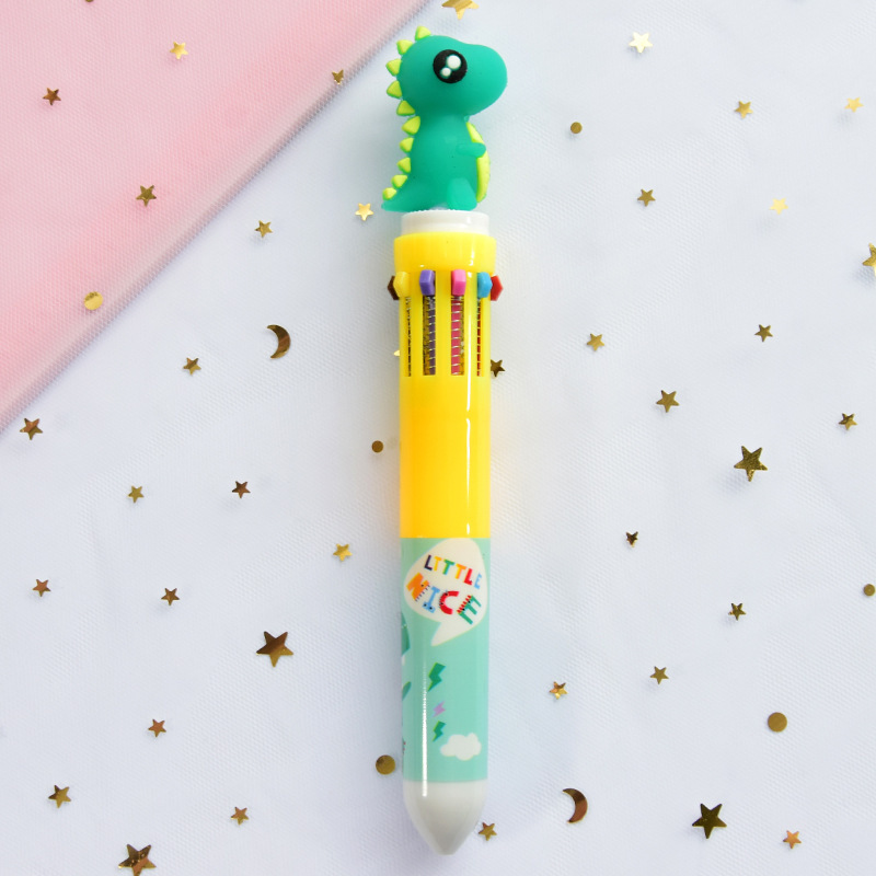 net red korean ten-color color ballpoint pen multi-color cute creative press girl multi-function student with 10-color pen