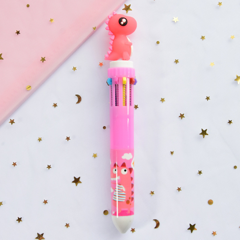 net red korean ten-color color ballpoint pen multi-color cute creative press girl multi-function student with 10-color pen