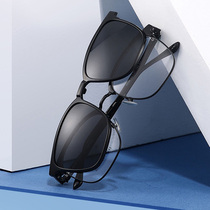 Nearsightedness Sunglasses Male Magnetic Attraction Sets Mirror Clips Polarized Sunglasses Tide Driver Driving Fishing Detachable Glasses Female