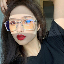 Anti-blue light anti-radiation large frame retro eye frame Nearsightedness Mens Net Red-in-the-face Skinny Light Frame Han Version Tide Woman