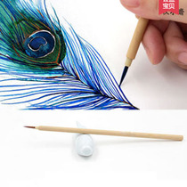 The brush hook-up pen is like an upgraded version of the Wolfs watercolor illustration Ye Jin small meticulous pen line drawing hand-painted comic hand account