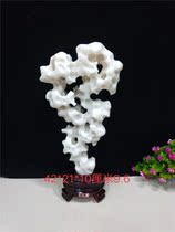 Value-added white Taihu stone rough stone ornaments collection Bonsai strange stone modeling stone desk boutique Lingbi natural stone