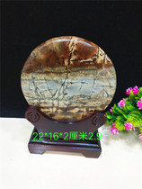 Exquisite grass and flower stone Chinese painting stone Boutique home stone Natural ornamental stone Qishi Jade square column decoration