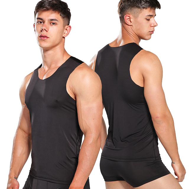 Seamless ice silk vest male summer men's Slim tight underwear bottoming youth movement hurdles sleeveless undershirt Seamless ice silk vest male summer men's Slim tight underwear bottoming youth movement hurdles sleeveless undershirt