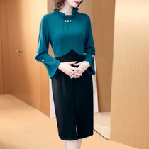 Middle-aged womens middle-aged mother autumn coat 2020 New Lady long sleeve spring dress foreign style