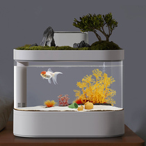 Lazy fish tank creative small eco-environmental forest landscaping package decoration full set of interior Aquarium Ornaments