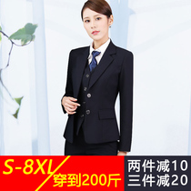 Weight plus large code suit coat female autumn wear suit suit fat mm 200 pounds thin dress