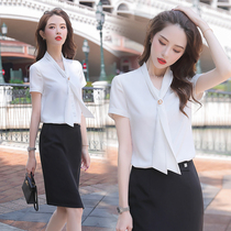 Sales Building Workwear Women High-end Temporary Shirt Suite Hotel Front Desk Short Sleeve Clothing