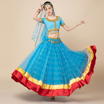 Belly dance performance clothing Bollywood exotic dance nationality Xinjiang Indian dance stage performance big dress