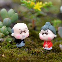 Fish tank rainforest tank pot bonsai fleshy Moss grandparents and dolls micro landscape ornaments