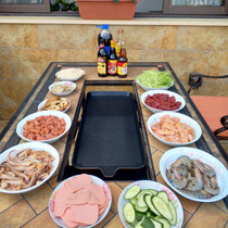 Barbecue oven outdoor electric baking table waterproof outdoor table table baking table courtyard home stove Korean iron plate Grill