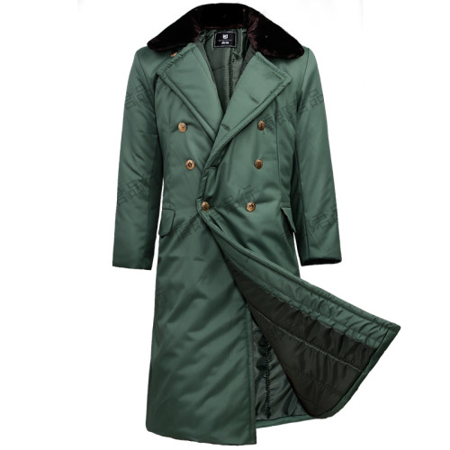 特种兵军大衣棉大衣冬季长款加厚 保暖棉服军绿色拆洗防寒保安服_7折