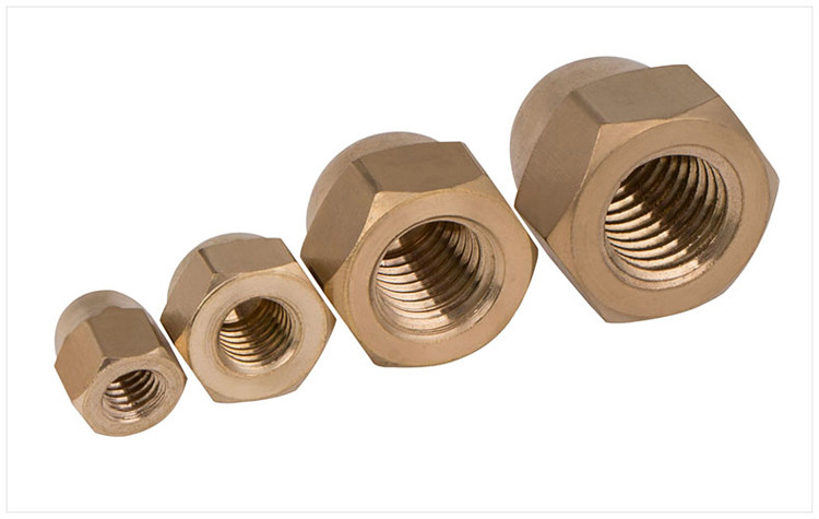 m3m4m5m6m8m10m12m14m16m20黄铜盖形螺母扣件圆螺帽现货工厂直销