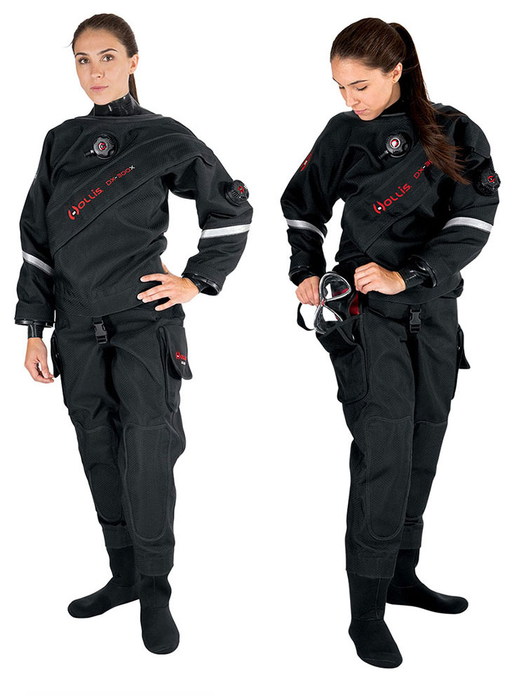 中国潜水装备网意大利hollisdx300x水肺干衣男女干式潜水服技潜超弹