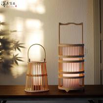 Day Style Reminder of Silent Wind Bamboo CHINESE STYLE ZEN NIGHT LIGHT TEA ROOM BEDROOM RETRO BED HEAD LAMP CAN BE CHARGED