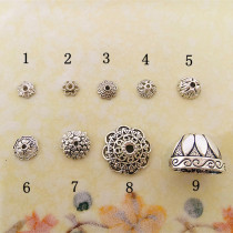 Tibetan silver torso pendant earrings flower hats retro natural handmade accessories pendant earrings bracelet DIY accessories