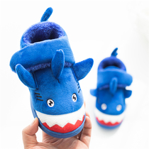 Baby Cotton Slippers Autumn Winter Bag Heel Cartoon Home With Gush Boy Cute Kindergarten Warm Children Cotton Shoes