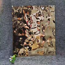 Customized stainless steel plate water corrugated hotel special indoor ceiling ceiling mirror Rose Metal products wave Board