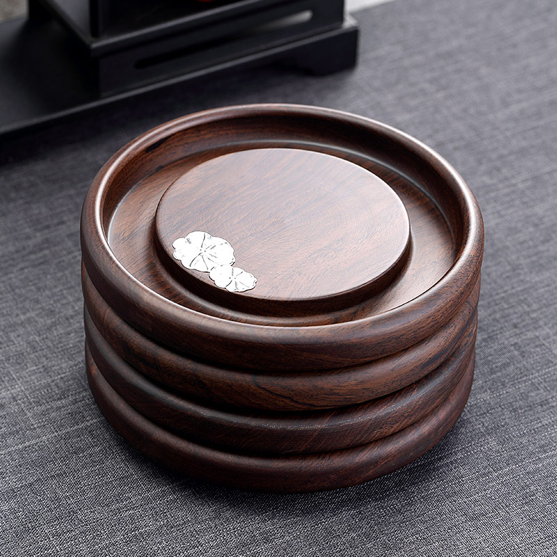 Morning bearing ebony high tea pot of bearing dry table are it as Japanese tureen bearing solid wood pot kung fu tea accessories