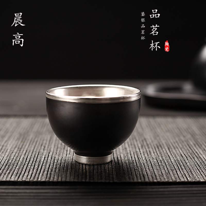 Morning high manual 999 sterling silver cup coppering. As silver personal cup master cup sample tea cup kung fu tea cups ceramic bowl with restoring ancient ways