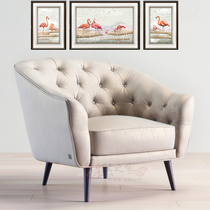 Simple modern small apartment living room tiger chair fabric sofa American Studio Club engineer soft sofa