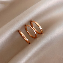 A D Hepburn three-in-one ring female tide niche design sense index finger ring simple temperament Net red wild