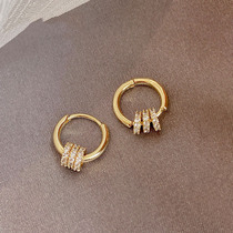 Ring ring earrings recommended 2021 New Tide personality design fashion ear ring net red beautiful earrings female simple