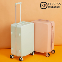 Small Fresher Suitcase Womens Day Department Korean Version Student Pull Rod Password Travel Leather Suitcase 20 Inch Small Light Boarding