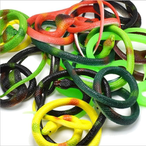 Simulation rubber snake Cobra fake field snake toys children soft rubber snake tricky scary toys funny props