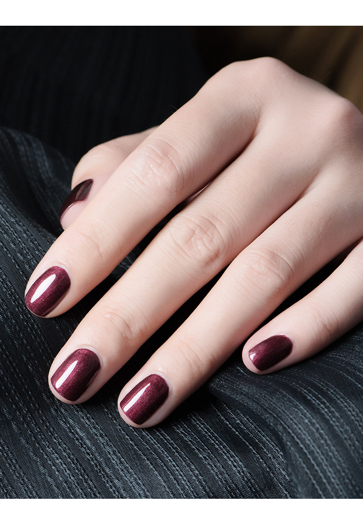 pinni品妮健康无异味甲油胶 冬季新款女王红珠光微粒美甲光疗胶