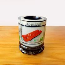 Jinggangshan crystal pen holder relief nostalgia conference room event commemorative red memory souvenir home Red Army