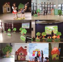 Customized performance stage props KT board Big Tree dress shape kindergarten alien performance school campus small tree