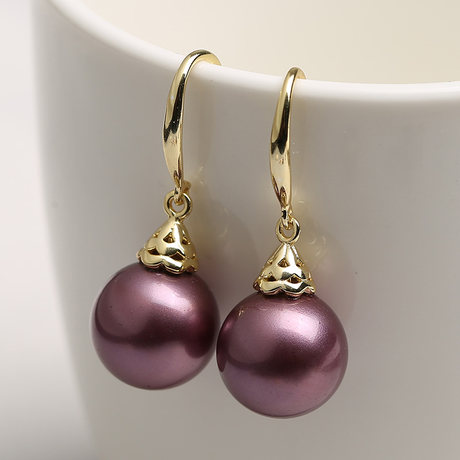 Pearl ear rings female S925 sterling silver natural Baype ear pendant simple ear hook temperament earrings wild high-level earrings Pearl ear rings female S925 sterling silver natural Baype ear pendant simple ear hook temperament earrings wild high-level earrings