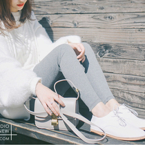 2018 spring and summer New threaded leggings women wear autumn cotton thin vertical strip ankle-length pants Korean skinny trousers