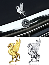Red Army Liverpool team emblem Liver Bird Metal Car Sticker Phoenix 3D Personality Car Logo Car Reflective Decoration Sticker