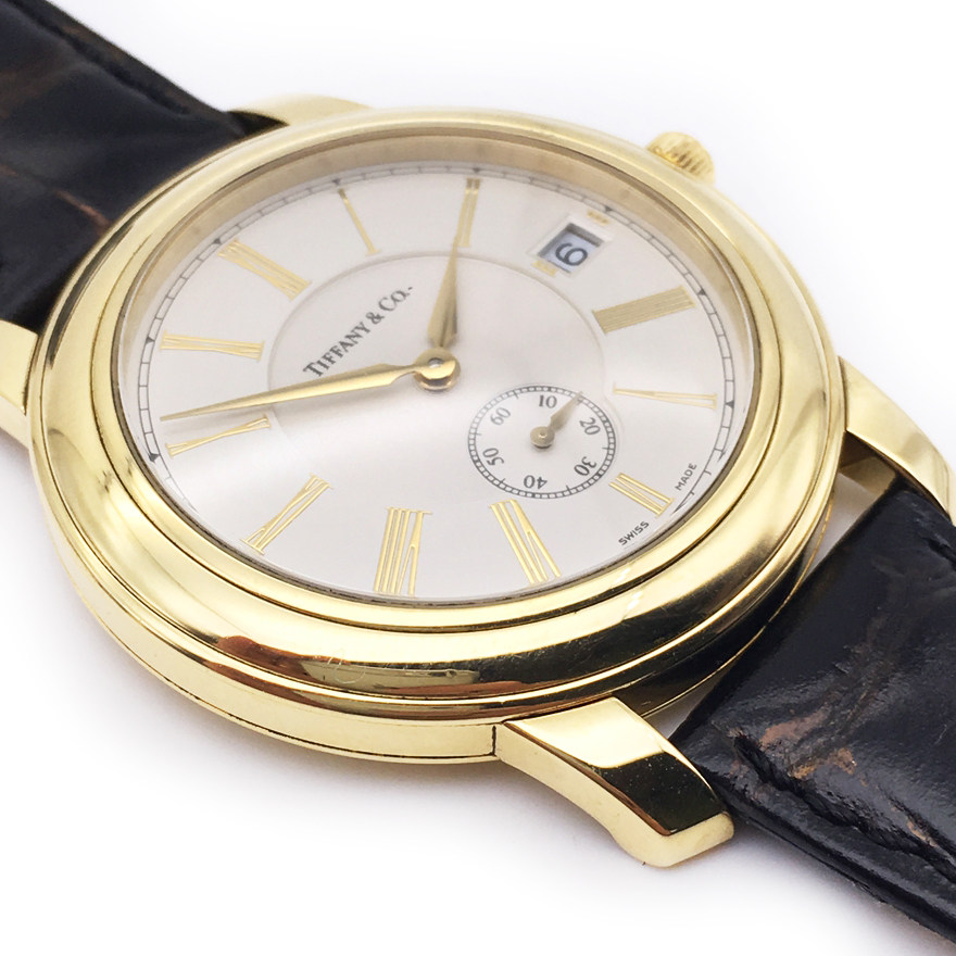 [9.0新]tiffany 蒂芙尼黄金小秒针男表