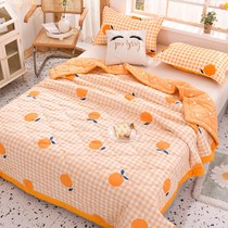 Summer cool quilt summer ultra-thin childrens summer boys 4 four-piece suit with a little skirt suit can be washed quilt cool