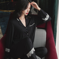 Sleepwear Woman Spring Autumn 2022 New web Red Burst Long Sleeve Sexy Modell Family Residence Womens Summer Can Go Out