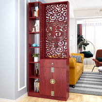 Screen partition living room entrance door facing the Xuanguancabinet Shoe cabinet integrated partition cabinet Introduces new Chinese net red solid wood