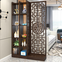 New Chinese solid wood flat wind screen partition living-room in the door shielded from the genguan cabinet minimalist modern light and luxurious closing decoration