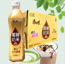 Master Kong black sugar milk tea classic mellow afternoon tea drink 500ml * 15 bottles full box home stock