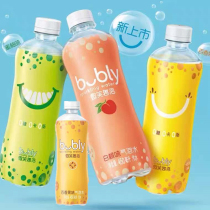 May Baihe Cola new bubly smile bubble fruit flavor sugar-free bubble water 450mL * 12 bottles 0 Sugar 0 card